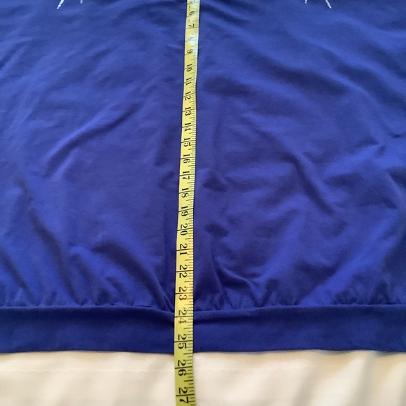 Blue Oversized 3/4 Sleeve Blouse - Picture 6 of 7